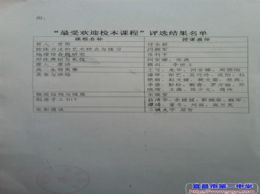 2016秋季学期最受欢迎校本课程颁奖