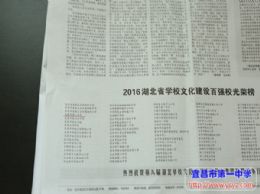 我校荣获湖北省学校文化建设百强称号