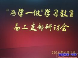 高三支部召开“两学一做”学习教育研讨会